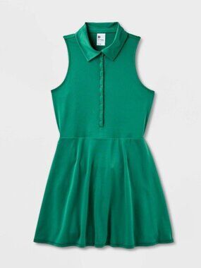 NWT all in motion Green Knit Polo Active Dress with Undershorts Small